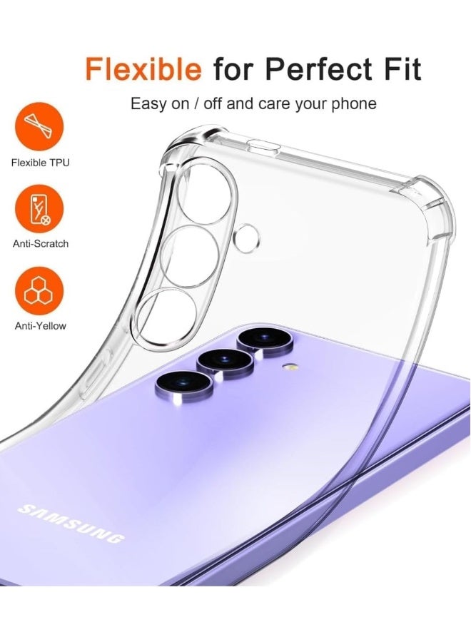 دوسالا غطاء شفاف من السليكون لهاتف سامسونج جالكسي A36 5G، غطاء واقي خلفي شفاف مع زوايا معززة من مادة TPU، مناسب لهاتف سامسونج جالكسي A36 5G. - Image 2