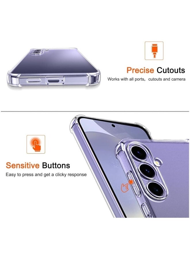 دوسالا غطاء شفاف من السليكون لهاتف سامسونج جالكسي A36 5G، غطاء واقي خلفي شفاف مع زوايا معززة من مادة TPU، مناسب لهاتف سامسونج جالكسي A36 5G. - Image 4