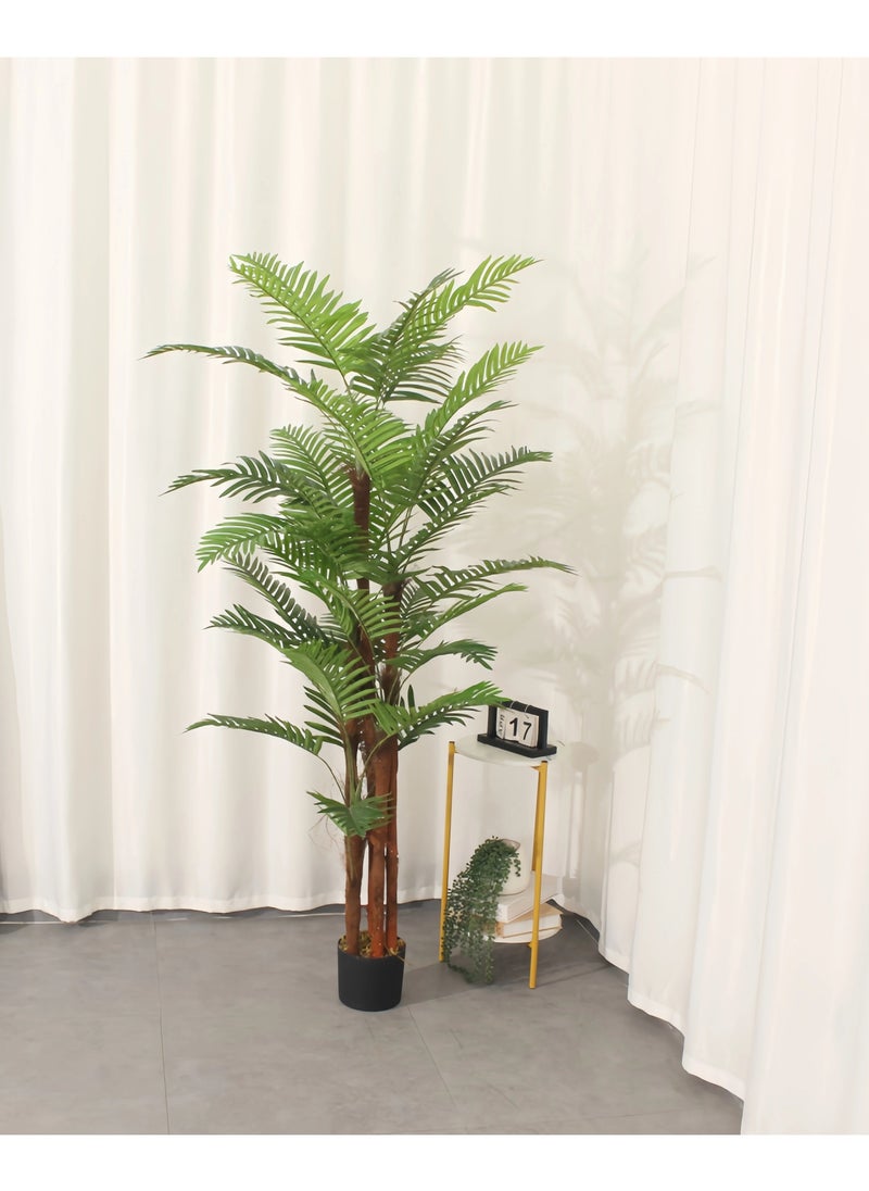 ESSENTIALS 360 Artificial Tree Fake Plants Areca Palm Fake Trees 120cm Faux Plants Indoor Realistic Plants for Office Home Room Living Room Store Decor  - Image 4