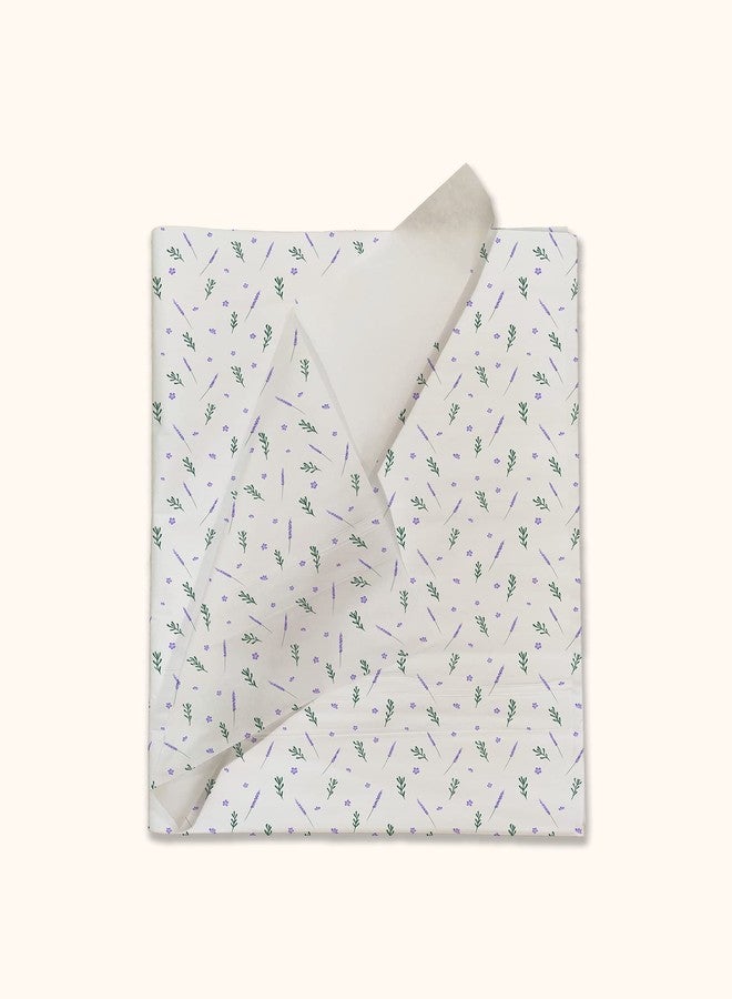 Pro Supply Global Lavender Printed Tissue Paper for Gift Bags or Boxes and Wrapping - Floral Spring Bulk Decorative Art Tissue Paper for Packaging and Gifting | 24 Sheets 20" x 30" - Image 2