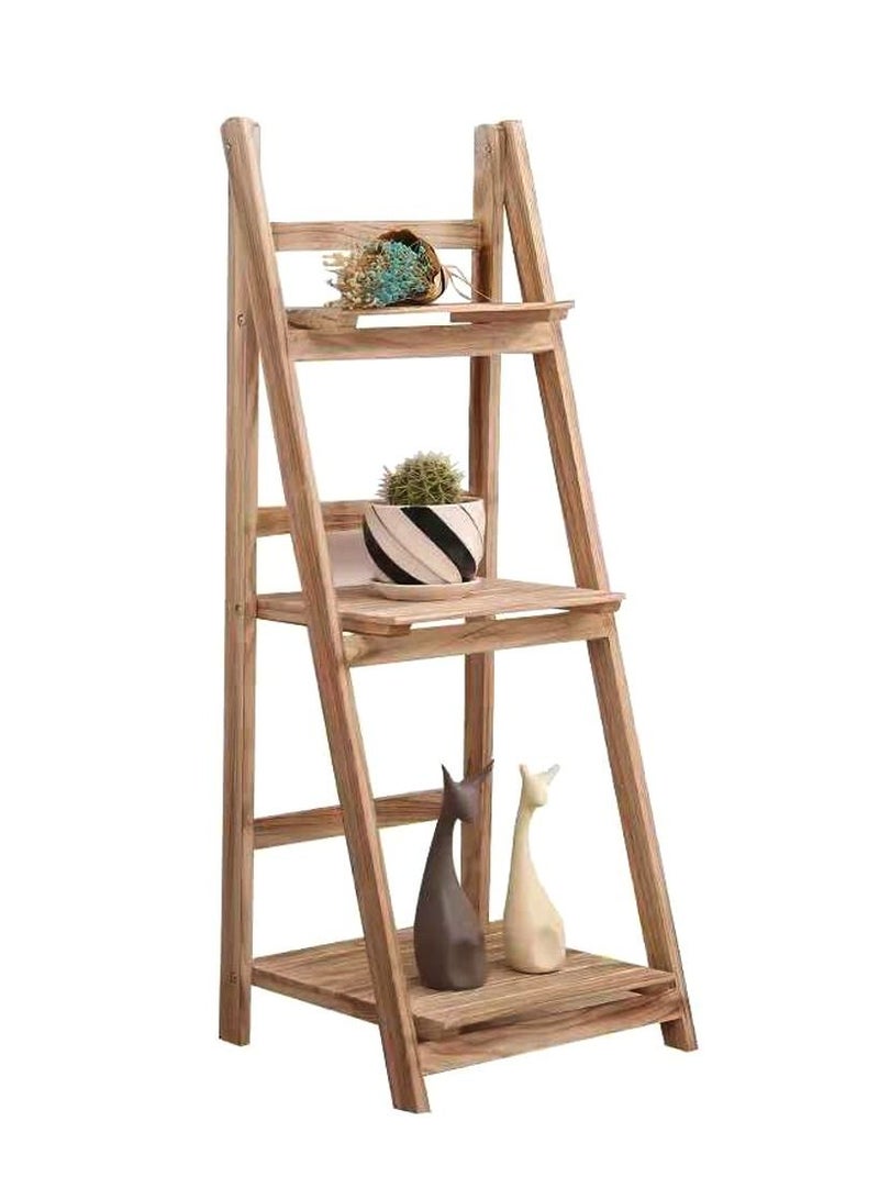 Generic FFD Wooden Flower Stand Foldable Three Layers Great For Displaying Potted Plants Books Shelves Towel Holder Flowers Rack Home Indoor Outdoor Decoration - Image 2