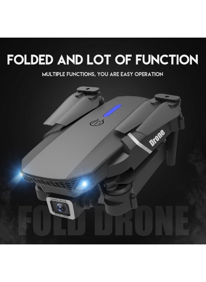 طائرة بدون طيار E88 Pro - طائرة بدون طيار مزودة بخاصية WiFi FPV مع كاميرا عالية الدقة 4K 1080P بزاوية واسعة وثبات الارتفاع وطائرة رباعية المراوح قابلة للطي - Image 2