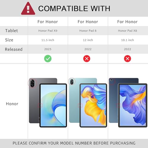 TGK Rotating Cover for Honor Pad X9 11.5 inch Leather Flip Case (Dark Blue) - Image 2