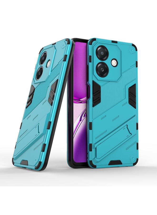 S-TOP Case For OPPO A3X 5G India Punk Armor 2 in 1 PC + TPU Phone Case with Holder - Image 1