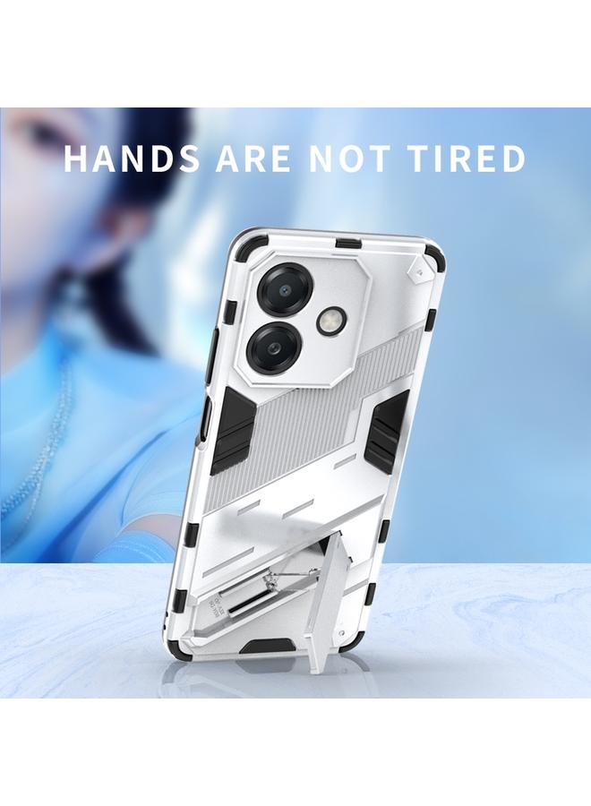 S-TOP Case For OPPO A3X 5G India Punk Armor 2 in 1 PC + TPU Phone Case with Holder - Image 5