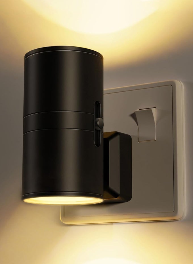 LED NIGHT LIGHT PLUG IN, MODERN NIGHT LIGHTS PLUG INTO WALL, DUSK TO DAWN SENSOR, SOFT WHITE 3000K, 0-100LM ADJUSTABLE BRIGHTNESS, DIMMABLE NIGHT LIGHTS FOR HALLWAY BEDROOM STAIRWAY, 1 PACK