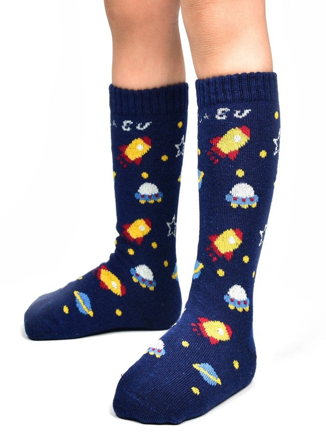 Cottock 6 Pairs Toddler Boy Non Slip Grip Socks Knee High Socks Cotton, Baby Boys Anti Skid Long Socks for Kids boy (6 Pairs, 3-5 Years) - Image 4