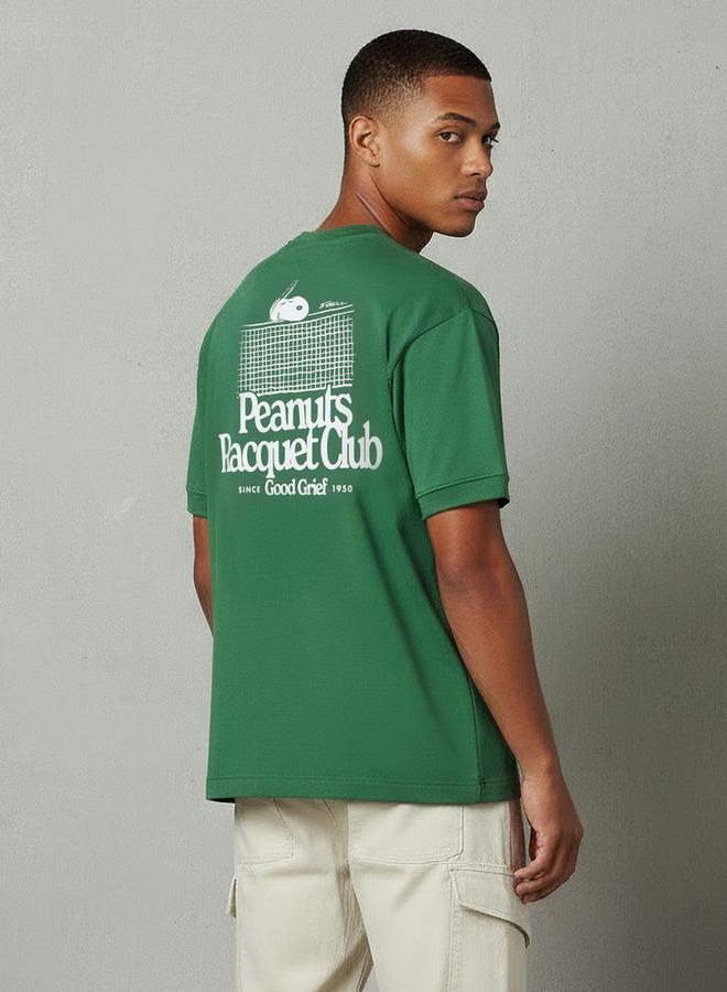 SP Characters Men Regular Fit Crew Neck Short Sleeves Peanuts Print T-shirt - Image 3