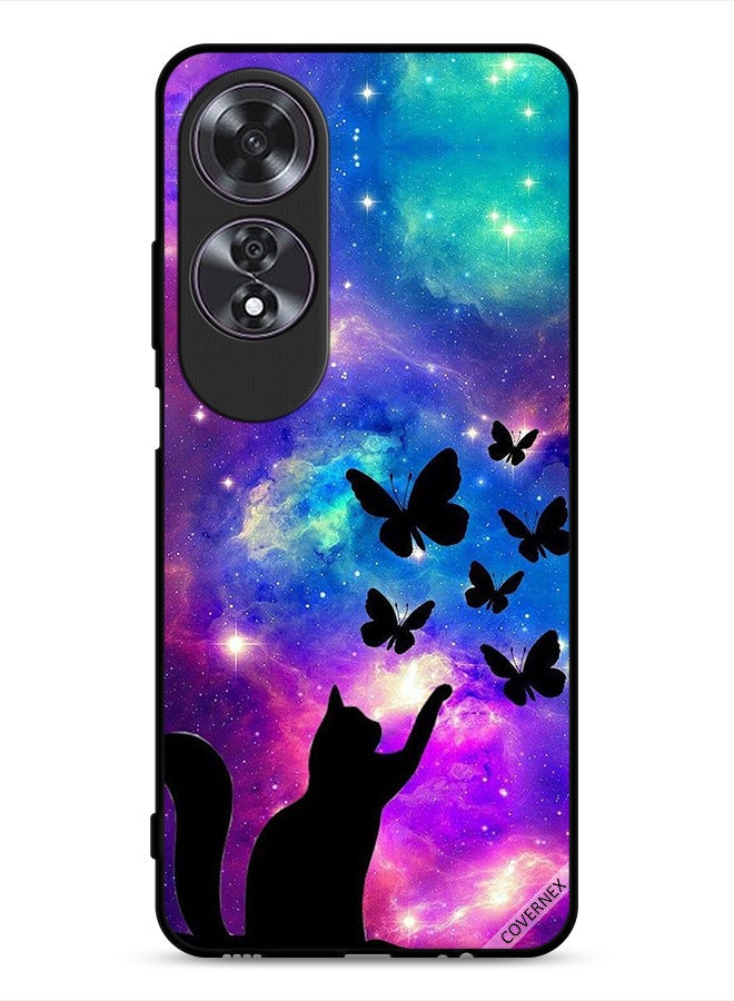Covernex Oppo A60 Protective Case Cover Cat & Butterflies - Image 1