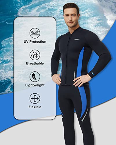 Seaskin Wetsuit Tops for Mens 3mm Front Zipper - Image 3