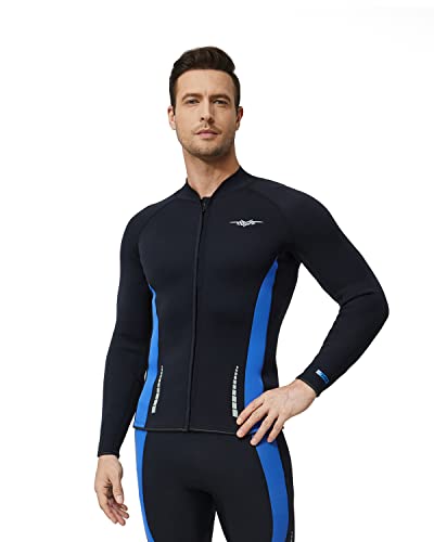 Seaskin Wetsuit Tops for Mens 3mm Front Zipper - Image 1
