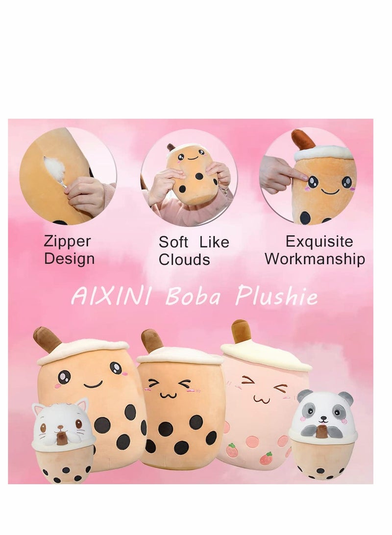 KASTWAVE Pillow 9.4 inch Stuffed Boba Plushie Bubble Tea Plush Soft Milk Shaped, Kawaii Toy Gifts for Boys Girls - Image 2