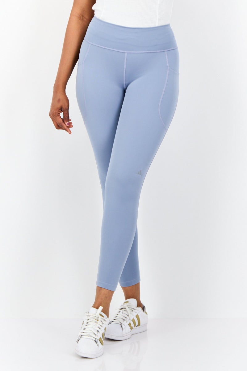 Adidas  leggings ضيقة للنساء 7/8 للجري، لافندر - Image 1