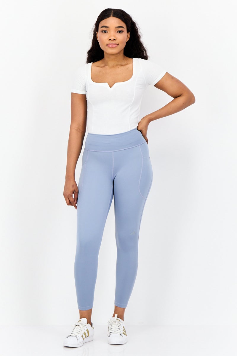 Adidas  leggings ضيقة للنساء 7/8 للجري، لافندر - Image 2