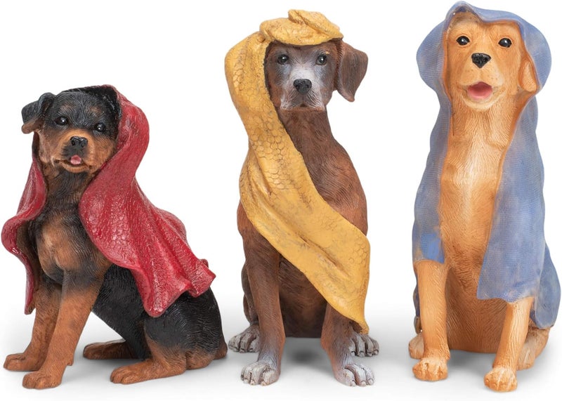 Roman Canine Creche Dog Nativity Scene Decoration, 7 Piece Set - Image 4