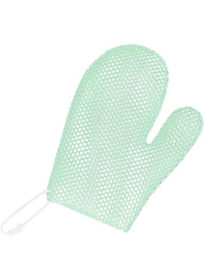 etspolt Exfoliating Glove Bath Mitt Exfoliating Gloves for Shower Body Scrubber for Deep Cleansing Quick Drying Bath Gloves Green - Image 1