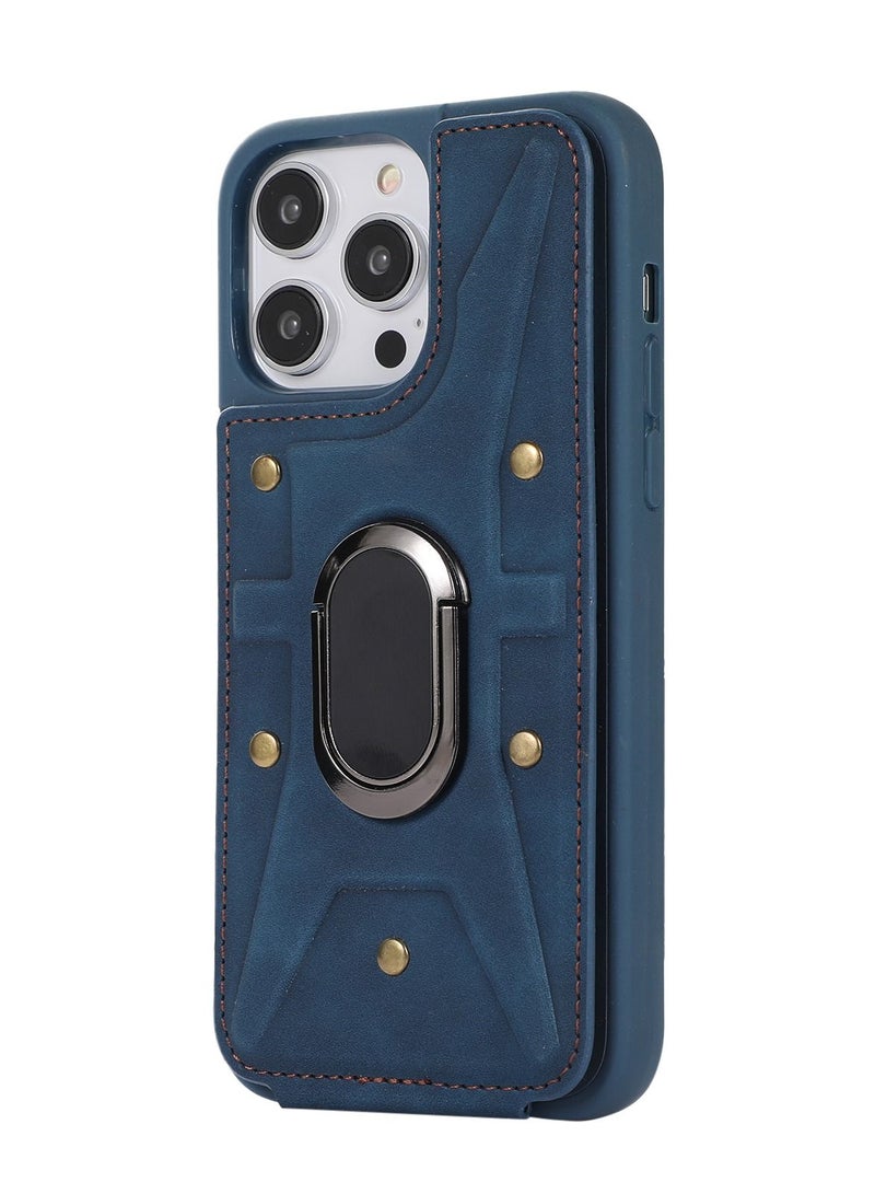 Suteni Back Cover Leather Ring Buckle Phone Case for iPhone  - Image 1