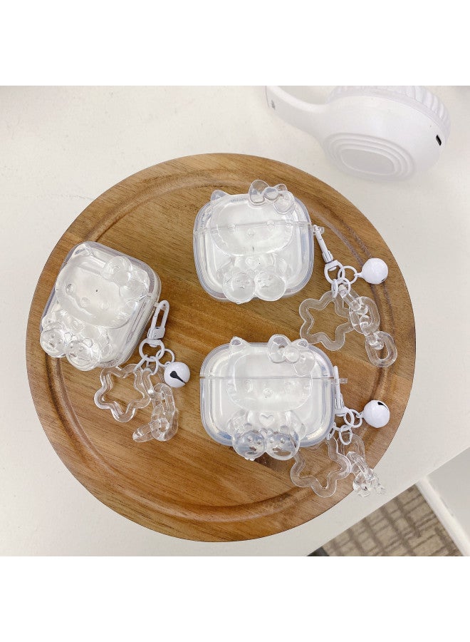 Cute Transparent Kt Cat Airpods Pro2 For Apple Bluetooth Earphone Case 2/3/4 Generation Cartoon Protective Cover For 1-color:Cute Transparent Kt Cat-Applicable Models:Airpods Pro - Image 1