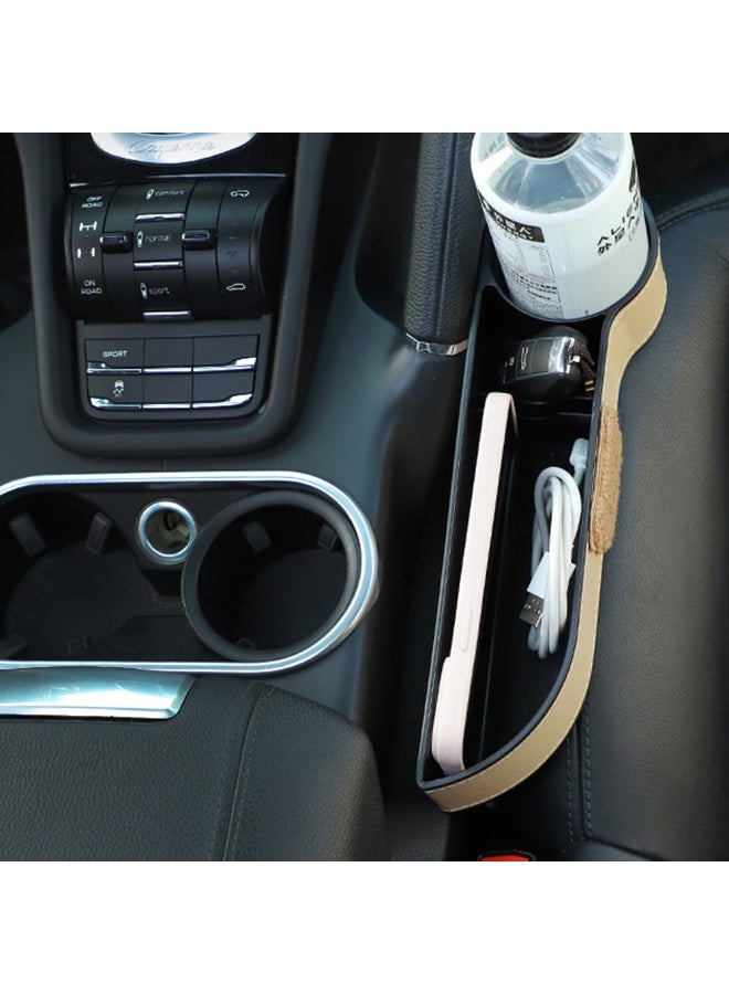 1pcs PU Car Cup Holder, Auto Cup Drink Holders，Multifunctional Auto Front Seat Organizer, Gap Filler Storage Box，Coin Bucket Console Side Pocket Cell Mobile Phone Holder - Image 4