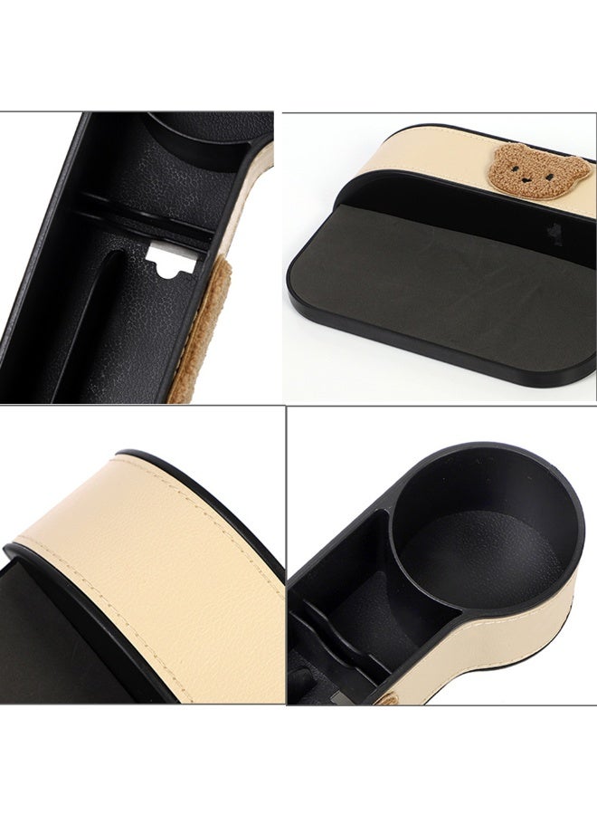 1pcs PU Car Cup Holder, Auto Cup Drink Holders，Multifunctional Auto Front Seat Organizer, Gap Filler Storage Box，Coin Bucket Console Side Pocket Cell Mobile Phone Holder - Image 5