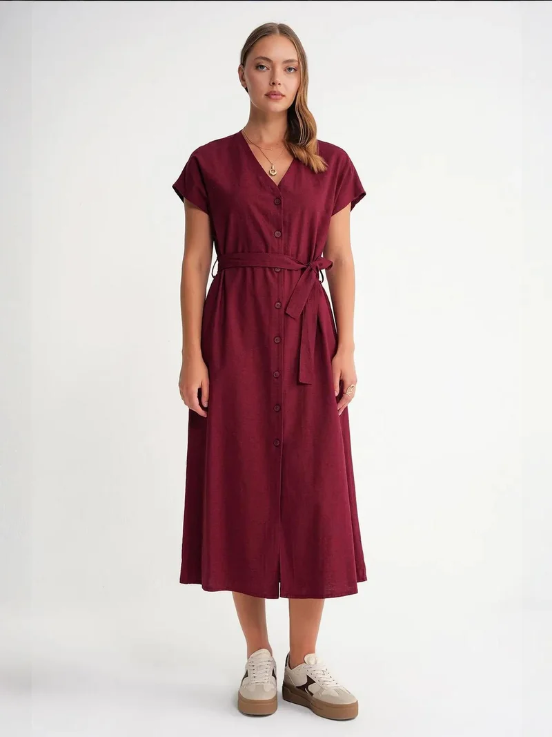 MixRay Mixray Belted Shirt Dress