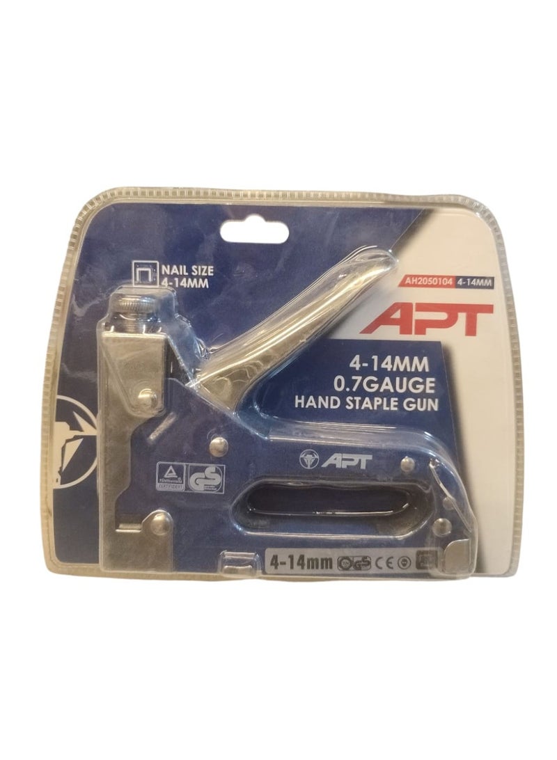 APT 4-14mm Hand Staple Gun – 0.7 Gauge, Heavy-Duty Nail Stapler for DIY & Professional Use