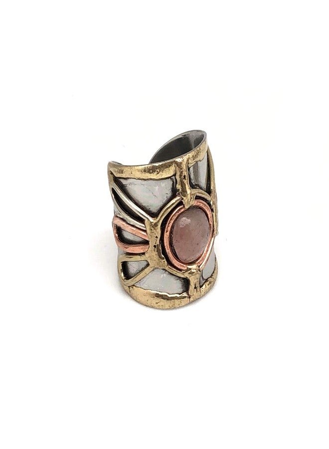 Anju Jewelry Mixed Metal Cuff Ring