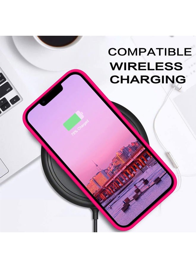BENTOBEN Compatible with iPhone 14 Case, Soft Silicone Gel Rubber Bumper Microfiber Lining Hard Back Shockproof Protective Phone Cover for iPhone 14 6.1", Hot Pink - Image 5
