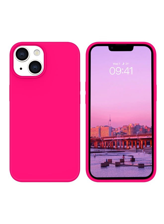 BENTOBEN Compatible with iPhone 14 Case, Soft Silicone Gel Rubber Bumper Microfiber Lining Hard Back Shockproof Protective Phone Cover for iPhone 14 6.1", Hot Pink - Image 1