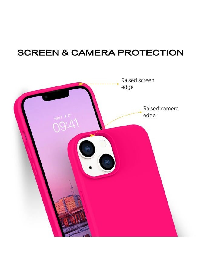 BENTOBEN Compatible with iPhone 14 Case, Soft Silicone Gel Rubber Bumper Microfiber Lining Hard Back Shockproof Protective Phone Cover for iPhone 14 6.1", Hot Pink - Image 4