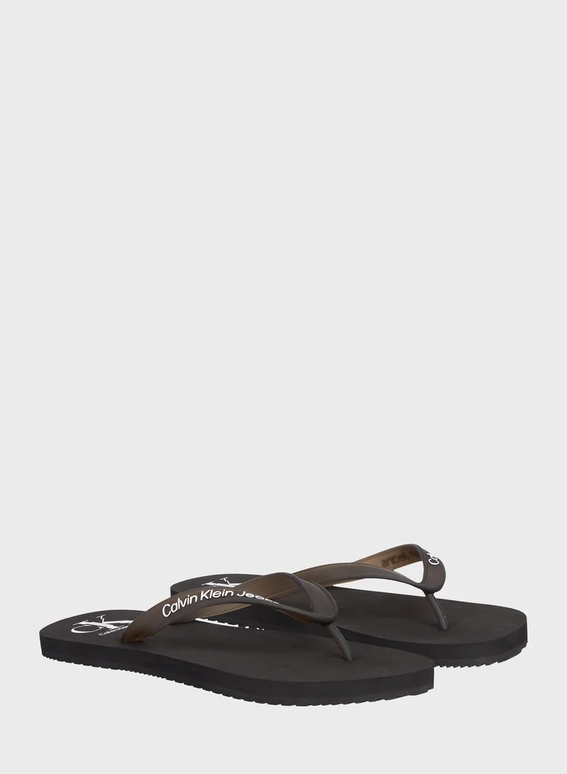 Calvin Klein Jeans Logo Print Casual Sandals