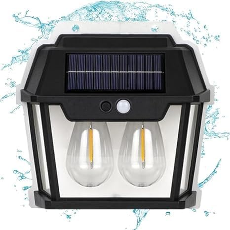 XERGY Waterproof IP65 Exterior Outdoor Wall LED Lamp with Motion Sensor, Automatic Human Body Induction,Wireless Night Lamp for Wall Home Garden (Black) - Image 3