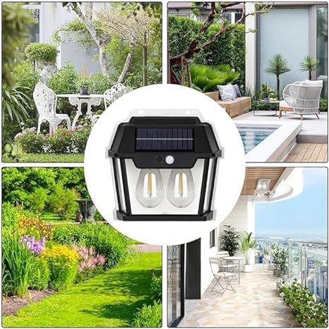 XERGY Waterproof IP65 Exterior Outdoor Wall LED Lamp with Motion Sensor, Automatic Human Body Induction,Wireless Night Lamp for Wall Home Garden (Black) - Image 5