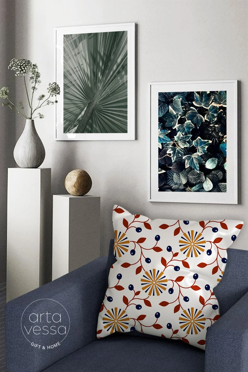 ارتافيسا Double Sided Digital Printed Decorative Faux Leather Throw Pillow Cover