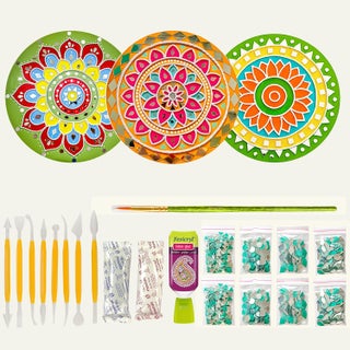 Decordial lippan Art Materials DIY kit with 3 premarked Mandala MDF Board Decorative Mirrors Colours Art kit for Kids Adults Wall Decoration for Home Decor - pzsku/Z5B7973D45BF75357A55FZ/45/1745821371/eb54dadc-c3af-41ec-b1fc-38379a642446