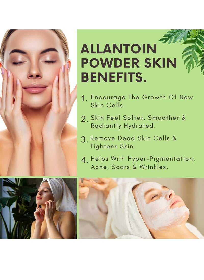 Allantoin Powder For Skin, 226gm, Soothing Skin Care Ingredient