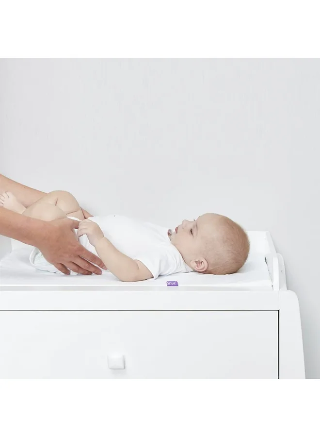 Snuz Kot Changing Unit Mat, Waterproof, Made From Pvc And Foam, Easy To Keep Clean, Infant And Baby, Suitable From 0 To 12 Months , Dimensions 66X44X2 Cm - White