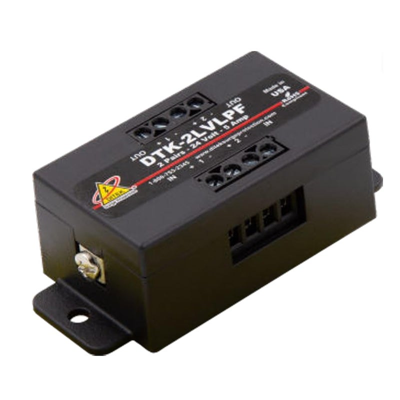DITEK DTK2LVLPF 12 AMP Fuse 2 Pair 200 MA 24 V Compatible with NOTIFIER FIRELITE Panels Screw Terminal SLC Loop Protection Surge Protector