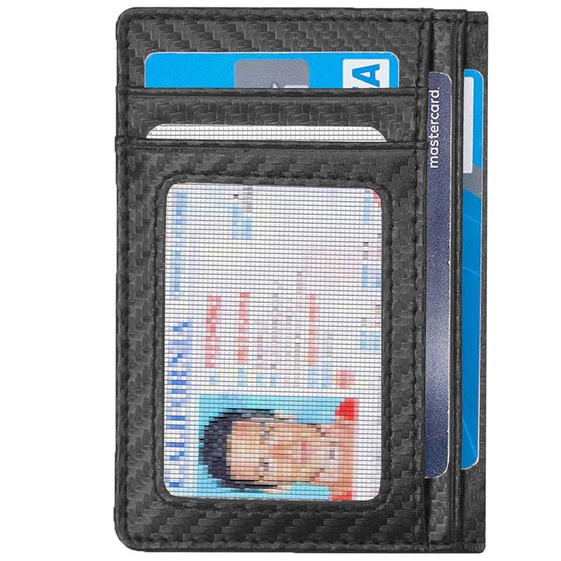 Dorras Slim Wallet Minimalist Front Pocket RFID Blocking Bifold Wallets, Credit Card Holder With ID Window - Black - Image 5