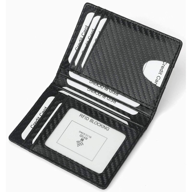 Dorras Slim Wallet Minimalist Front Pocket RFID Blocking Bifold Wallets, Credit Card Holder With ID Window - Black - Image 3
