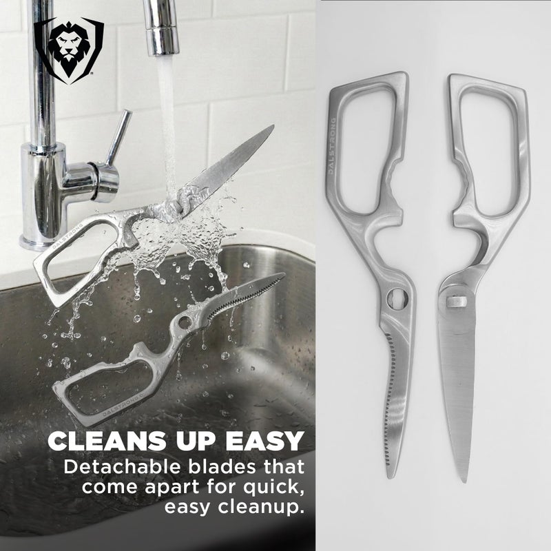Dalstrong Kitchen Scissors All Purpose - Japanese Stainless Steel - Ambidextrous Kitchen Shears for Food - Detachable - Heavy Duty Scissors Sharp Scissor - Herbs, Pizza, Poultry Meat Cutting Scissors - Image 4