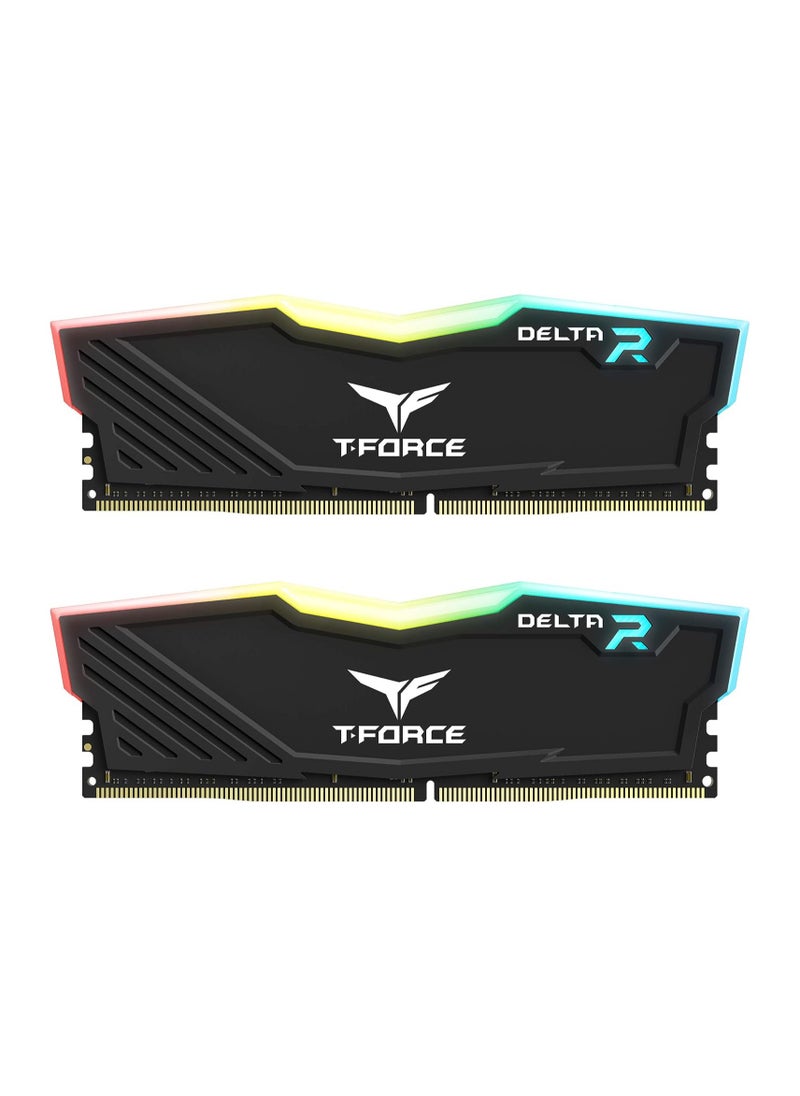 TeamGroup - TEAMGROUP Team T-Force Delta RGB DDR4 Gaming Memory, 2 x 8 GB, 3600 Mhz, 288 Pin DIMM, Black - Image 1