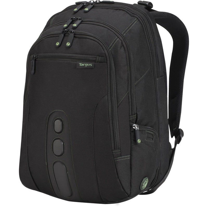 Targus Spruce EcoSmart Travel Laptop Backpack for 17 inch Laptops, TSA-Friendly Carry On Backpack Laptop Bag for Work and Travel, Black (TBB019US) - Image 1