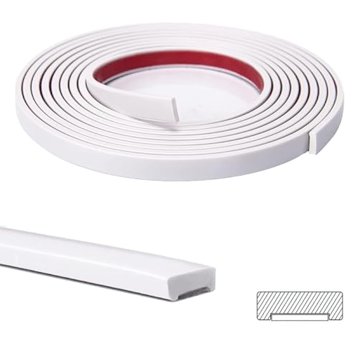 PEEL AND STICK MOULDING TRIM FLEXIBLE TILE EDGING STRIP SELF-ADHESIVE WALL MOLDING WHITE BACKSPLASH TILE FLOOR EDGE MOULDING TRIM FOR FURNITURE MIRROR PANEL CABINET WALL - Image 2