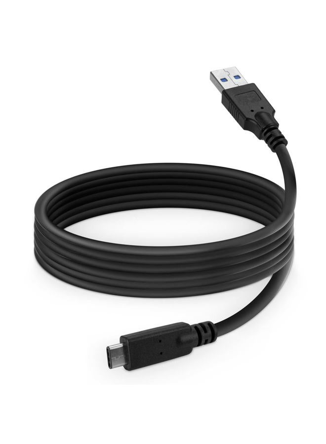 BoxWave Cable for Skyroam Solis Global WiFi Hotspot (Cable ) - DirectSync - USB 3.0 A to USB 3.1 Type C, USB C Charge and Sync Cable for Skyroam Solis Global WiFi Hotspot - 6ft - Black - Image 2