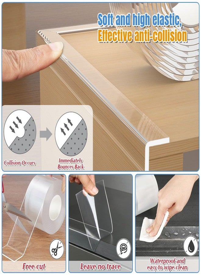 PECMER Baby Proofing Edge Protector-16.4ft Clear Soft Baby Corner Guards -Corner Protectors Child Safety Trim Bumpers for Door Frame Baseboard -Thickness 2mm - Image 4