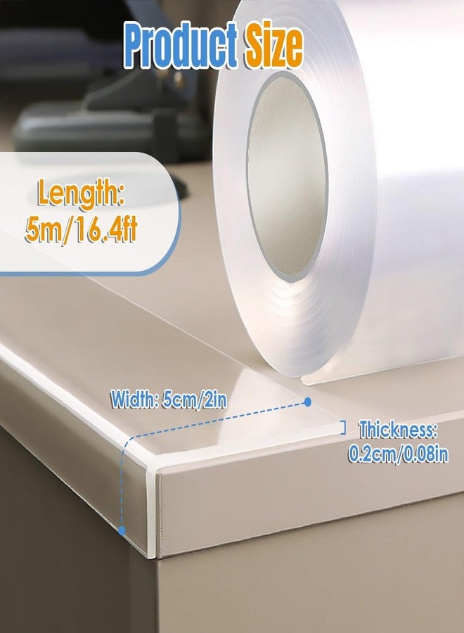 PECMER Baby Proofing Edge Protector-16.4ft Clear Soft Baby Corner Guards -Corner Protectors Child Safety Trim Bumpers for Door Frame Baseboard -Thickness 2mm - Image 2