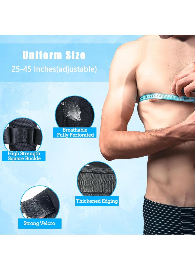 أونليماي فقط دعامة الظهر لتصحيح وضعية الجسم للنساء والرجال - دعامة ظهر علوية غير مرئية وشبكية قابلة للتهوية - تقويم ظهر قابل للتعديل - لتخفيف آلام الكتف والرقبة والظهر، قطعة واحدة - Image 5