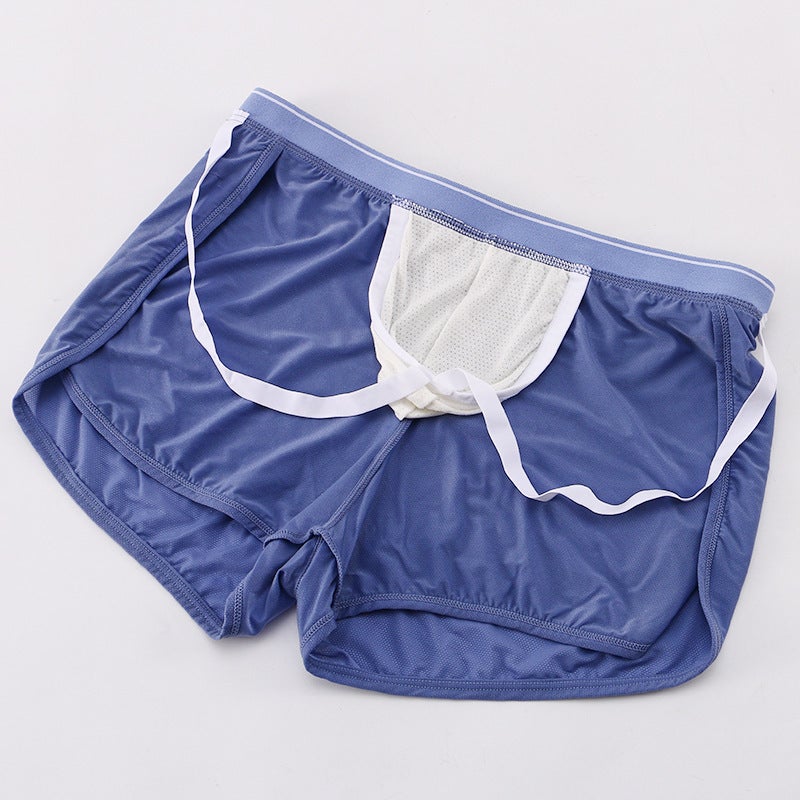 2023 Mens Mesh Home Pants Breathable Quick-Dry Sports Gray blue. - Image 5