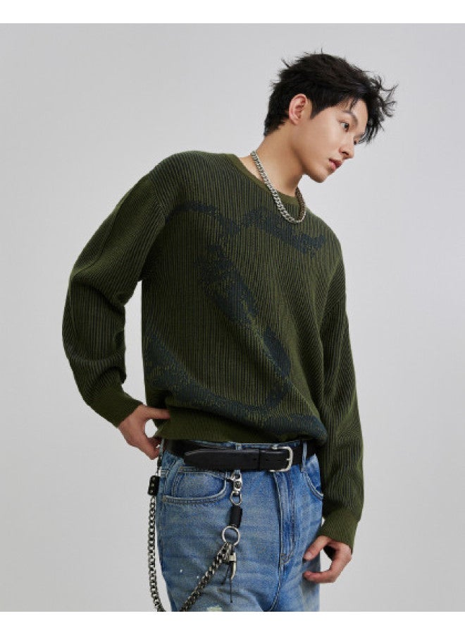 Cabbeen Men's Wool Blend Sweater, Warm And Easy Care, 2026 Spring Long Sleeve Knitted Sweater - Image 1